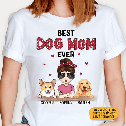 Best Fur Mom Fur Mum Ever Polka Dot, Personalized Shirt, Custom Gifts For Pet Lovers