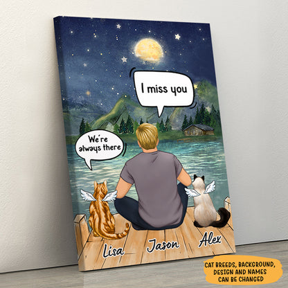 I Still Talk About You I Miss You, Personalized Custom Canvas, Custom Gift for Cat Lovers, Memorial Gift