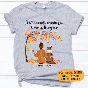 The Most Wonderful Time Of The Year, Personalized Shirt, Custom Gift For Dog Lovers