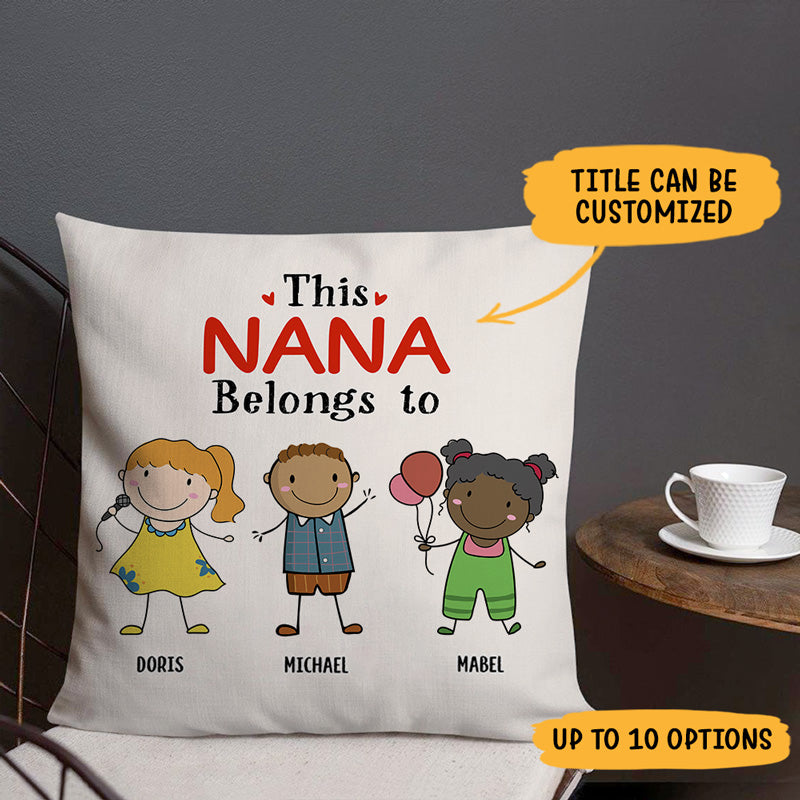 This Belongs To, Personalized Pillow, Custom Family Gift Ideas
