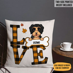 Love Autumn, Personalized Pillows, Custom Gift for Dog Lovers