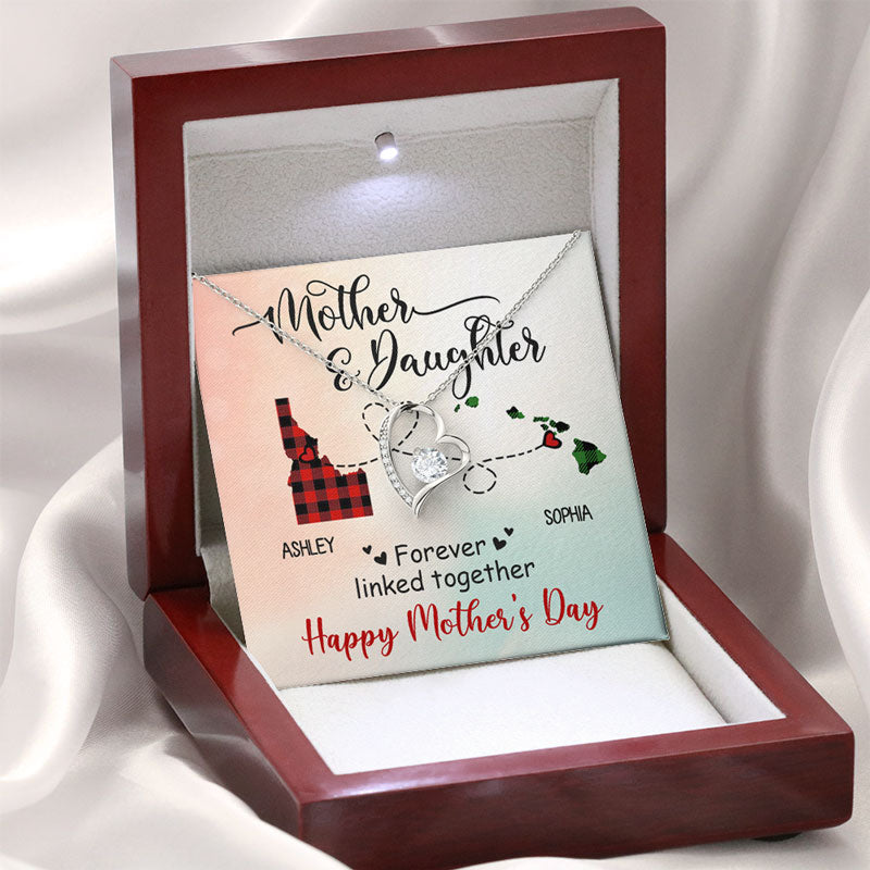 Mother and Daughter Forever Linked Together, Forever Love Luxury Necklace, Gift for Mom