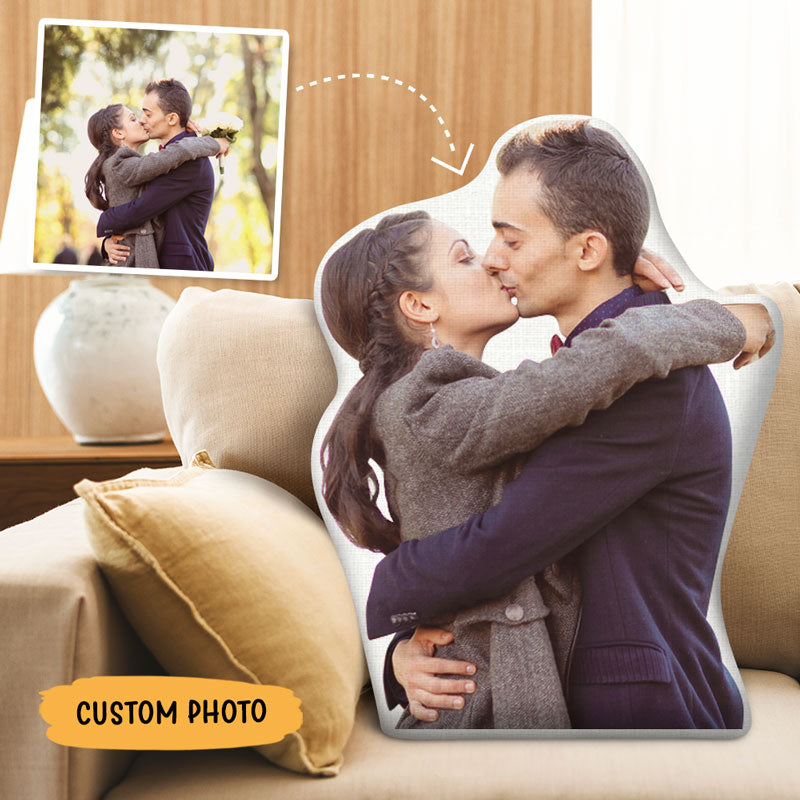 Custom Photo Couple Pillow, Personalized 3D Human Photo Pillow, Gift For Couples