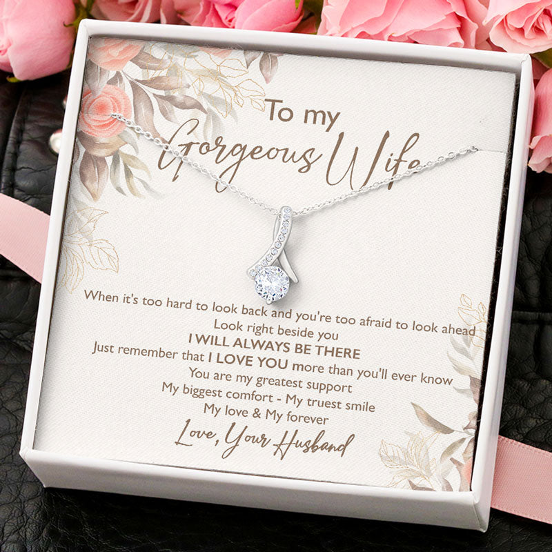 I Will Always Be There, Personalized Luxury Necklace, Message Card Jewelry Gift For Her