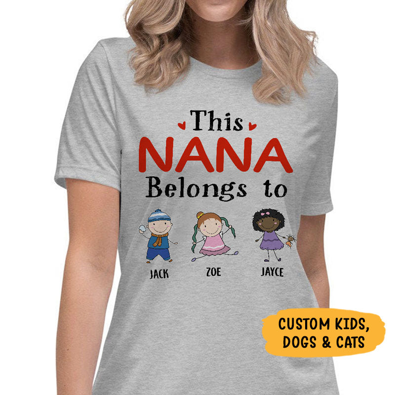 This Belongs to, Custom Tee, Personalized Shirt, Gift for Grandparents, Father's Day gift