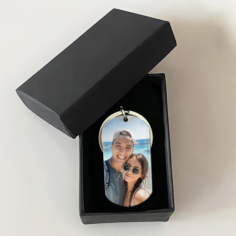 I'll Love You Until I Die, Personalized Keychain, Gifts For Him, Custom Photo