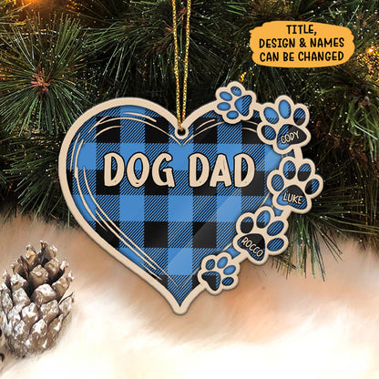 Dog Mom, Cat Mom Custom Title, Christmas Shaped Ornament, Custom Gifts for Pet Lovers