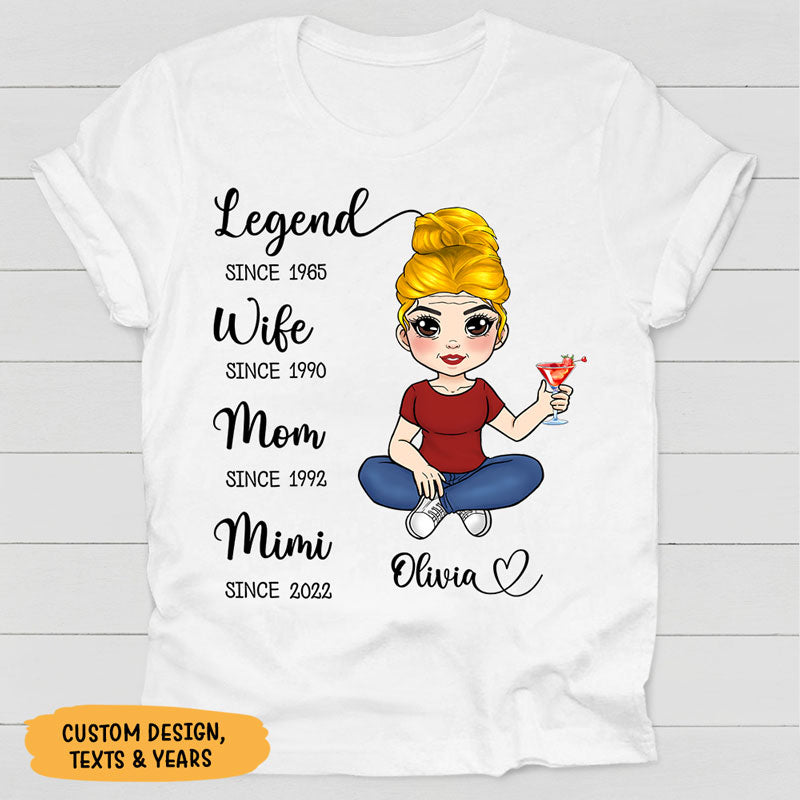 Legend Mom Grandma Since Year Chibi, Personalized Shirt, Custom Gift For Mom