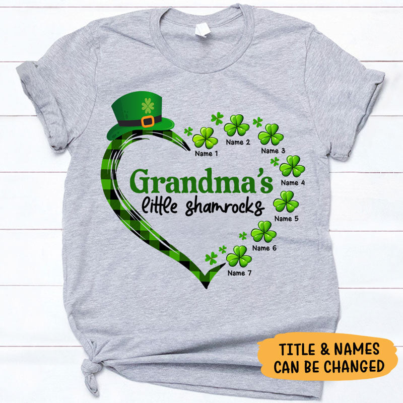 Grandma's Little Shamrocks, Personalized Shirt, St. Patrick's Day Gifts