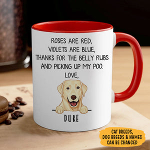 Roses Are Red Violets Are Blue Dog Cat, Personalized Mug, Gift For Pet Lovers