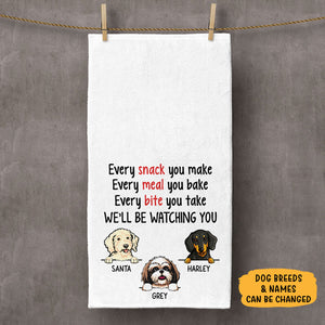 Snack Meal Bite, Personalized Towels, Custom Gift for Dog Lovers