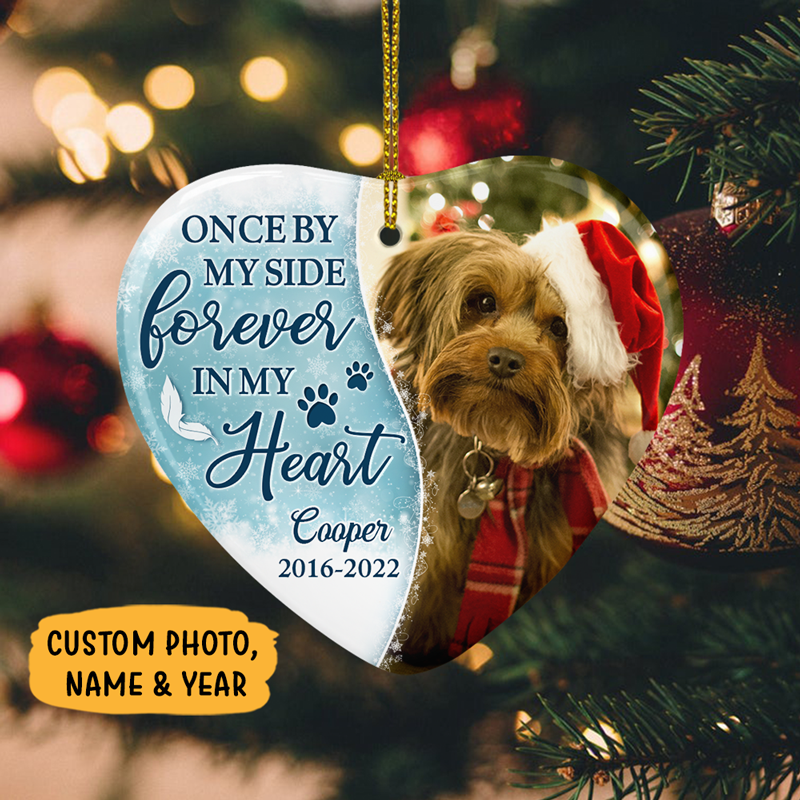 Forever In My Heart, Personalized Heart Ornaments, Memorial Gifts, Custom Gift for Pet Lovers