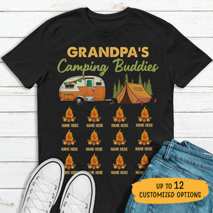 Grandpa's Camping Buddies Shirt, Personalized Gift, Custom Father's Day Gift