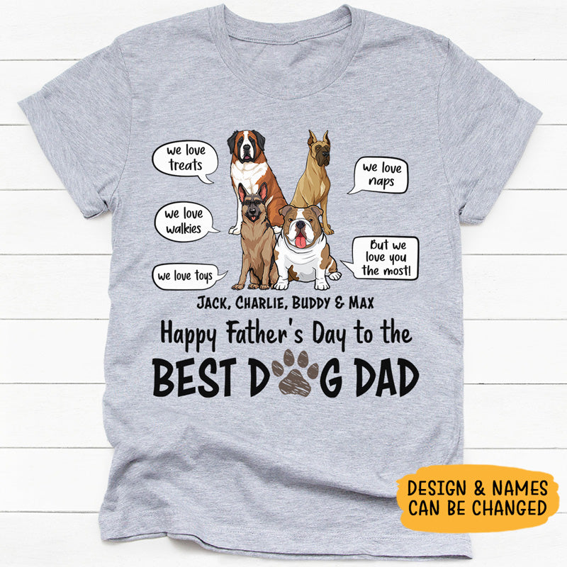 We Love Treats We Love Walkies, Personalized Father's Day Shirt, Custom Gifts For Dog Dad