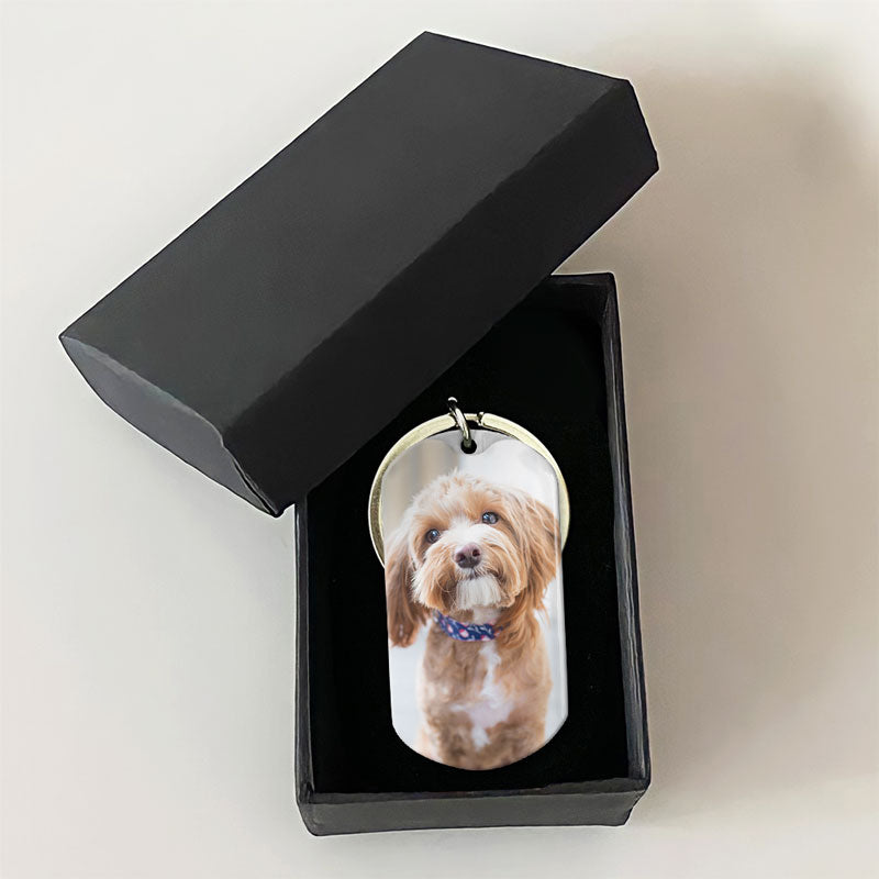 Personalized Dog Photo Engraved Keychain - A Perfect Keepsake