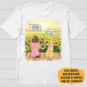 I Still Talk About You, Personalized Shirt, Back Print Shirt, Memorial Gifts For Dog Lovers