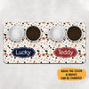 Double Name Tag Pet Placemat, Personalized Pet Food Mat, Dog Lovers Gifts