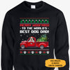 Merry Woofmas Best Dog Dad, Personalized Custom Sweaters, T shirts, Christmas Gifts for Dog Lovers