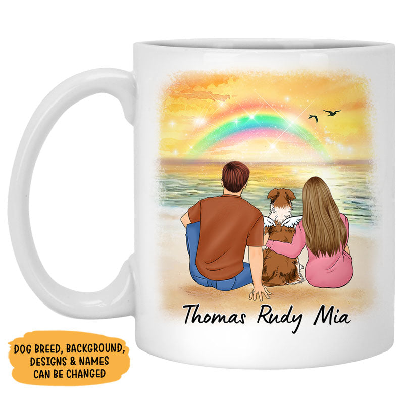 Your Wings Were Ready But My Heart Was Not, Personalized Mug, Memorial Gift, Gift For Dog Lovers