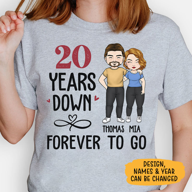 Forever To Go, Personalized Shirt, Custom Anniversary Gift For Couple