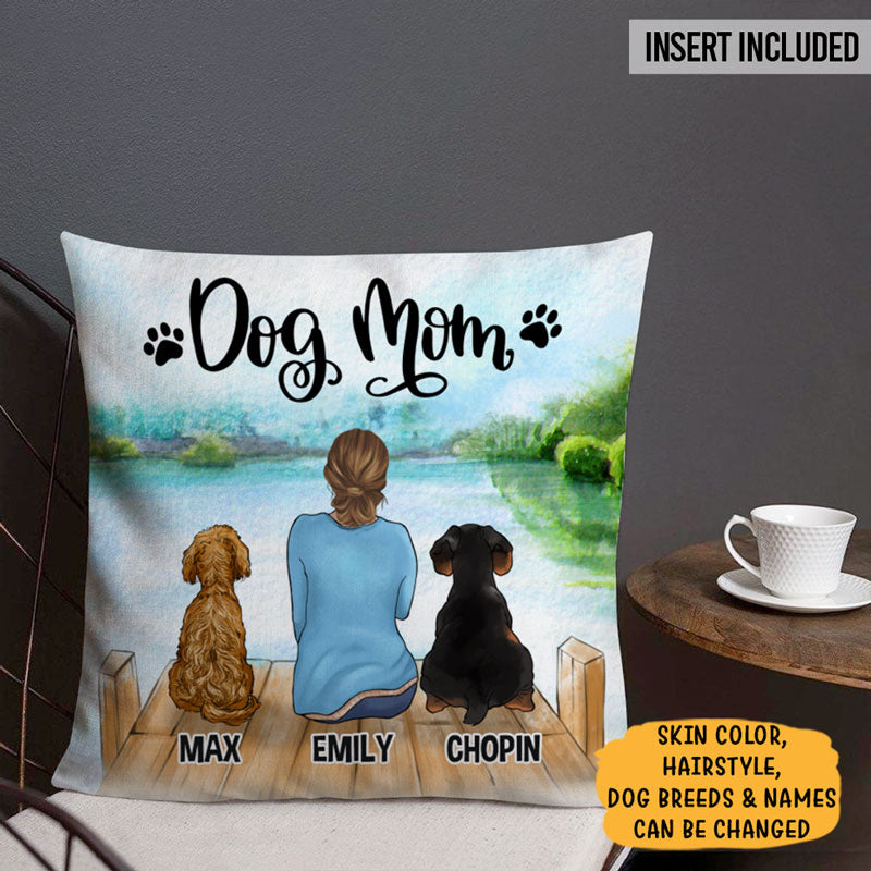 Happy Mother's Day Best Dog Mom, I Woof You, Personalized Pillows, Cus -  PersonalFury