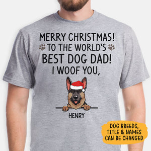 Merry Christmas We Woof You, Personalized Shirt, Custom Gifts For Dog Lovers