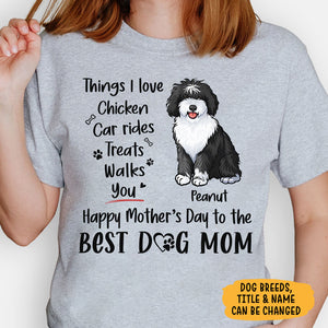 I Love Chicken Car Rides Walks Treats, Personalized Shirt, Custom Gifts For Dog Lovers