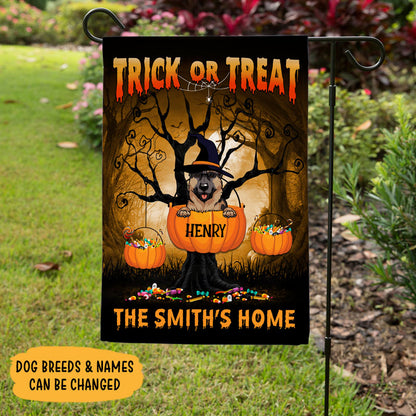 Dog Trick Or Treat, Personalized Garden Flags, Halloween Decor For Dog Lovers, Halloween Party Ideas