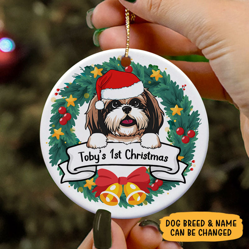 Dog First Christmas, Personalized Christmas Ornaments, Custom Ornament For Dog Lovers