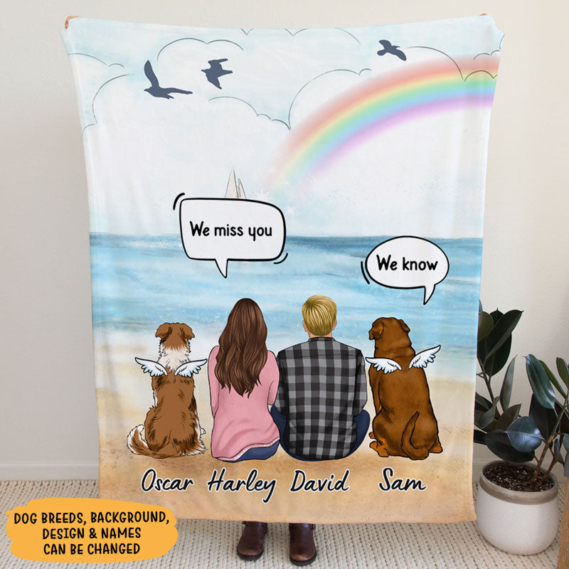 Still Talk About You Couple, Custom Blanket For Dog Lovers, Memorial Gifts, Personalized Blanket