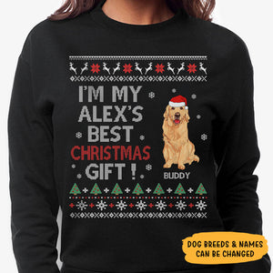 Dog Is Mom Best Christmas Gift, Personalized Custom Sweaters, Christmas Gifts For Dog Lovers