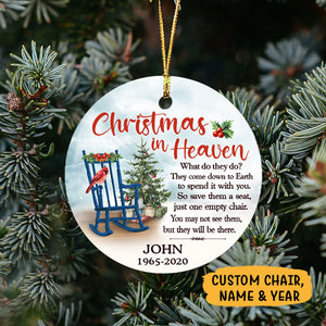 Christmas In Heaven, Personalized Christmas Ornaments, Custom Memorial Gifts