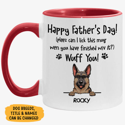 Can We Lick This Mug, Personalized Accent Mug, Father's Day Gifts, Dog Mother's Day Gifts