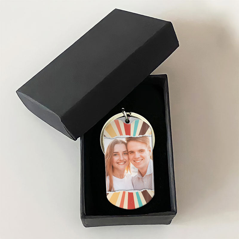 Always By Your Side Or Top Or Under, Personalized Keychain, Gifts For Him, Custom Photo
