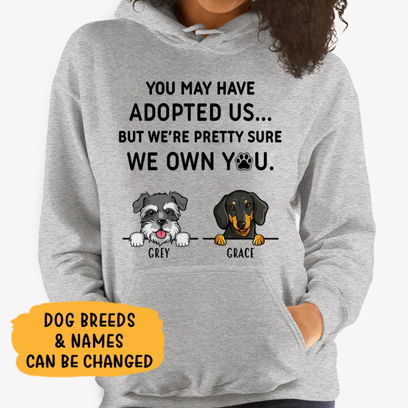 We Own You, Personalized Custom Hoodie, Sweater, Sweatshirt, Christmas Gift for Dog Lovers