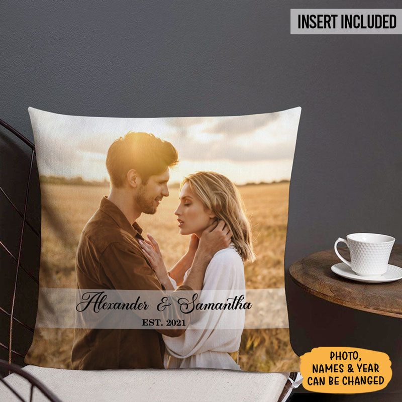 Couple Pillow, Custom Photo Pillows, Anniversary Gift, Valentine Gift For Her