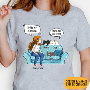 You Are My Can Opener Conversation, Personalized Shirt, Custom Gifts For Cat Lovers