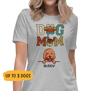 Dog Mom, Vintage, Custom T Shirt, Personalized Gifts for Dog Lovers