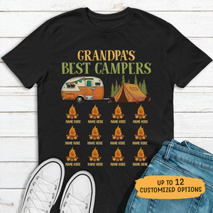 Grandpa's Best Campers, Camp Fire, Personalized Gift, Custom Father's Day Gift