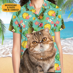 Tropical Background, Personalized Hawaiian Shirt, Funny Custom Gifts, Custom Photo