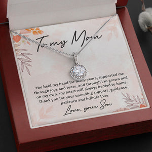 You Held My Hand, Eternal Hope Necklace, Custom Message Card Jewelry, Mother's Day Gifts