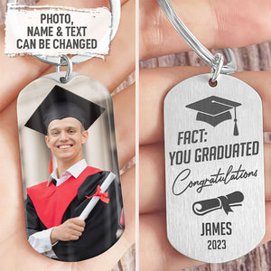 You Graduated Congratulations, Personalized Keychain, Graduation Gifts, Custom Photo