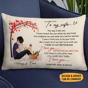 The Day I Met You, Personalized Pillows, Custom Gift For Couples (Insert Included)