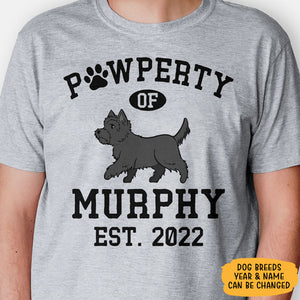 Pawperty Of Westie Personalized Shirt, Custom Gifts For Dog Lovers