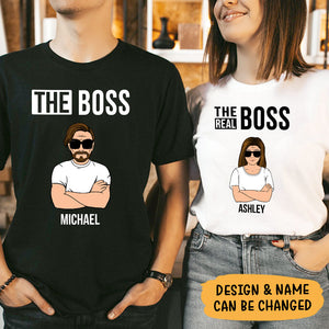The Boss And The Real Boss, Personalized Matching Couple Shirts, Couple Gifts, Valentine Gifts