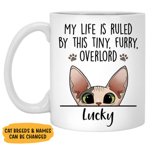 Furry Overlord Mugs, Funny Custom Coffee Mug, Personalized Gift for Cat Lovers