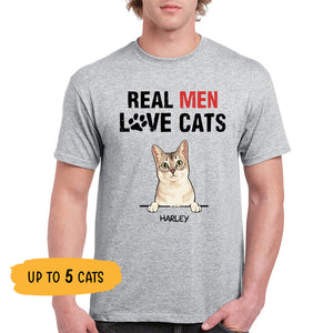 Real Men Love Cats, Custom Shirt, Personalized Gifts for Cat Lovers