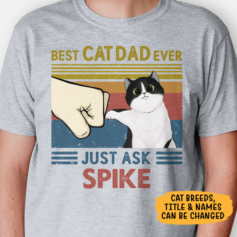 Best Cat Mom Cat Dad Ever, Personalized Shirt, Gifts for Cat Lovers