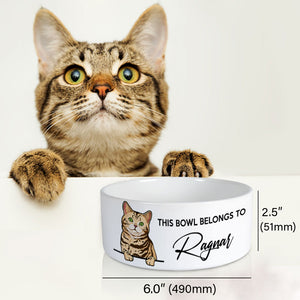 Personalized Custom Cat Bowls, This Bowl Belongs To, Gift for Cat Lovers
