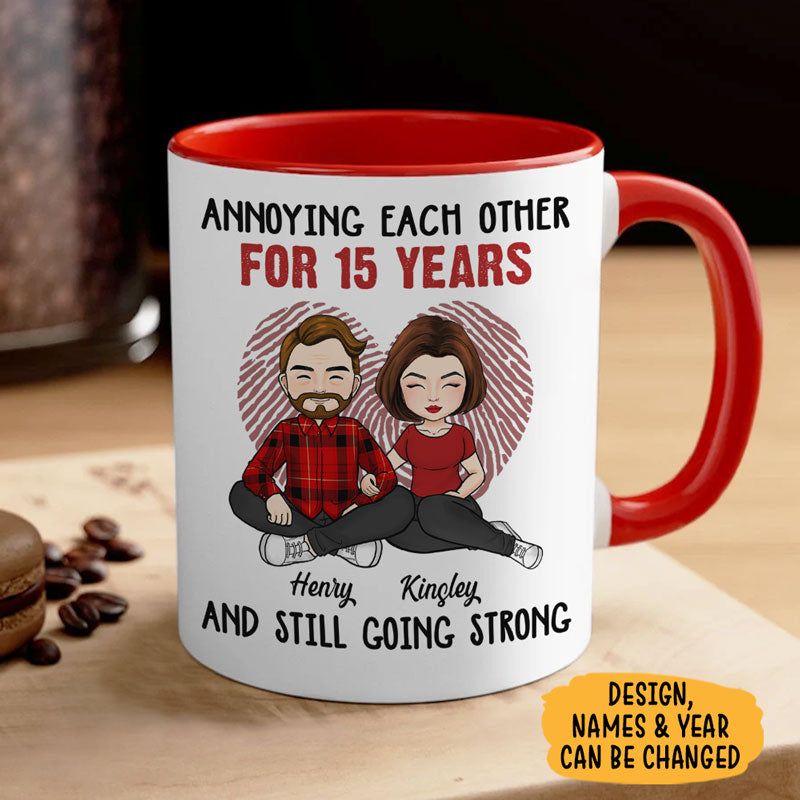 Annoying Each Other For Many Year, Personalized Mug, Anniversary Gifts For Couple